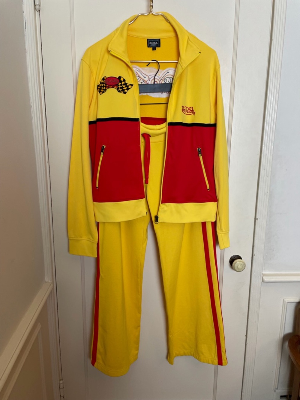 Von Dutch Vintage Yellow and Red Track Suit